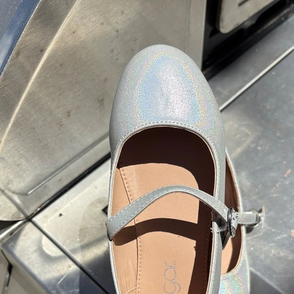 Sugar Kids Shimmering Silver Dress Shoes